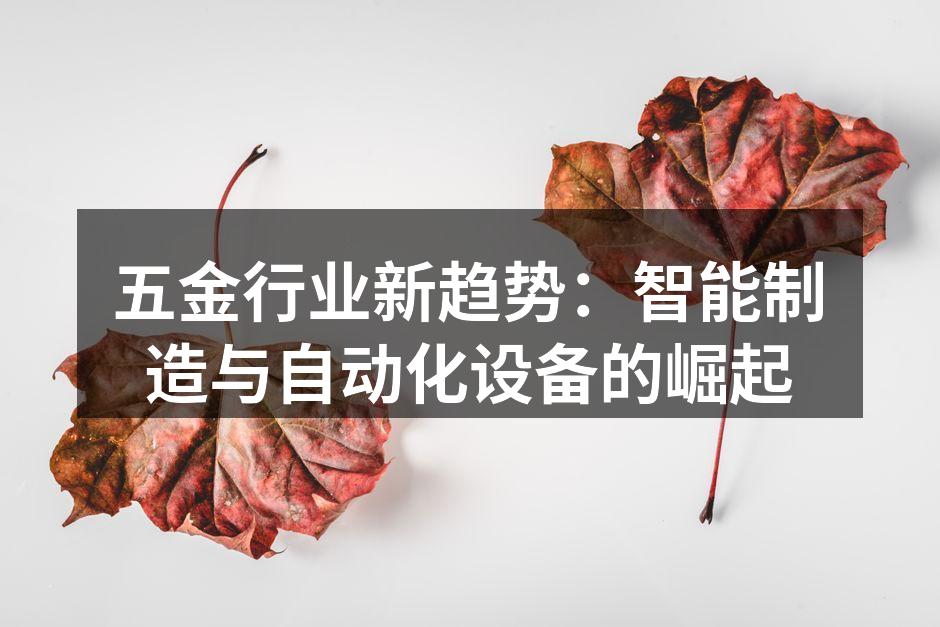五金行业新趋势：智能制造与自动化设备的崛起